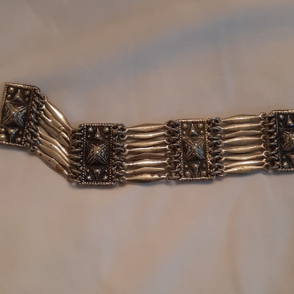 Mayan Silver Bracelet - image 2